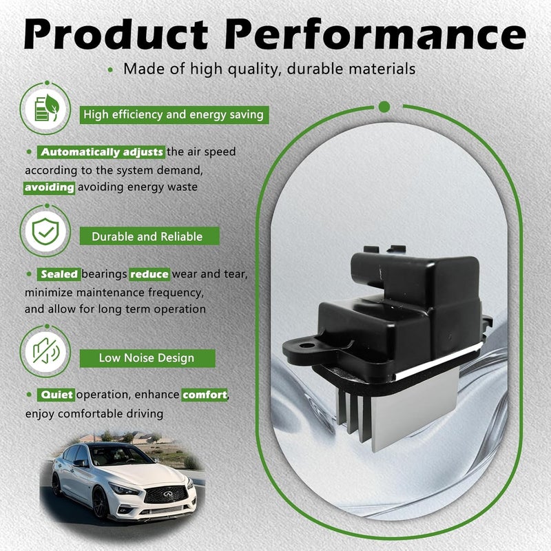 TINGYINGDA 271515Z000 Auto Temp AC HVAC Heater Blower Motor Resistor Fits for Infiniti 04-13 QX56-05-15 Armada / 05-16 Frontier / 06-12 Pathfinder / 04-09 Quest / 04-08 Titan / 11-15 Xterra - 09-12 Equator - Image 5